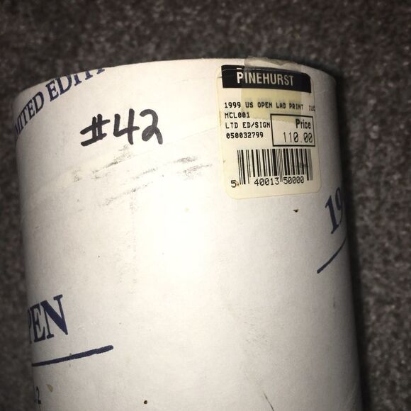 Limited Edition Signed by Eric Johnson 1999 US Open Pinehurst putter boy poster - Picture 3 of 5